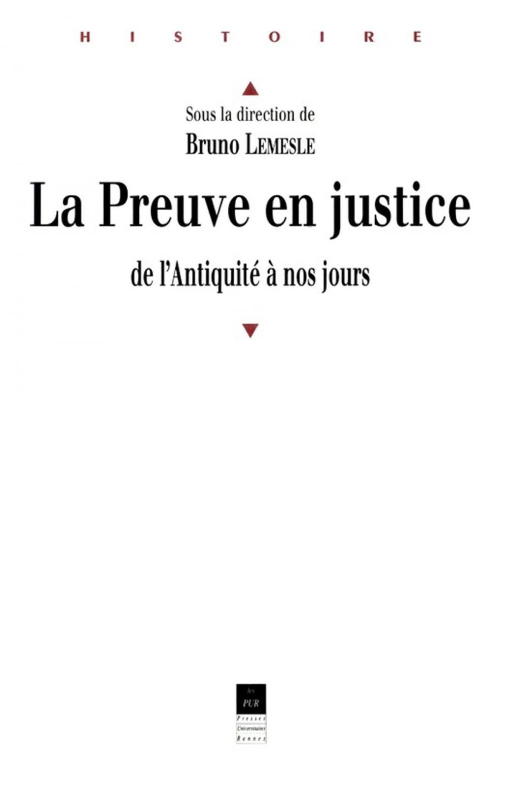 Big bigCover of La preuve en justice