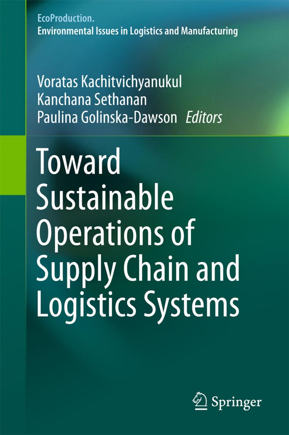 Big bigCover of Toward Sustainable Operations of Supply Chain and Logistics Systems