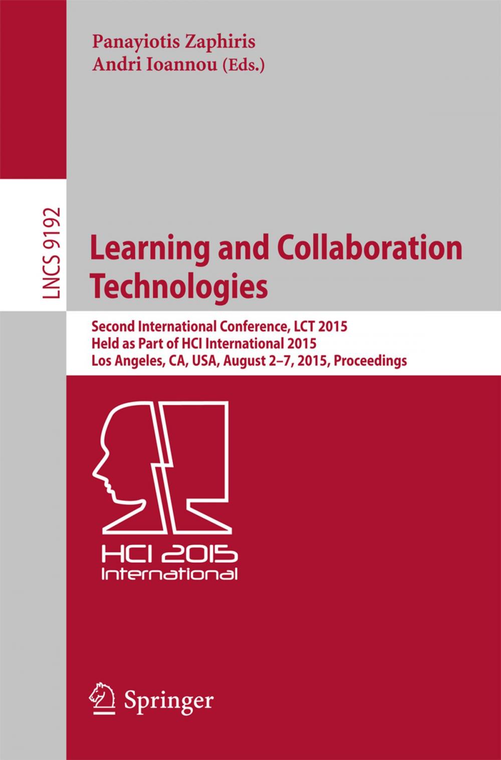 Big bigCover of Learning and Collaboration Technologies