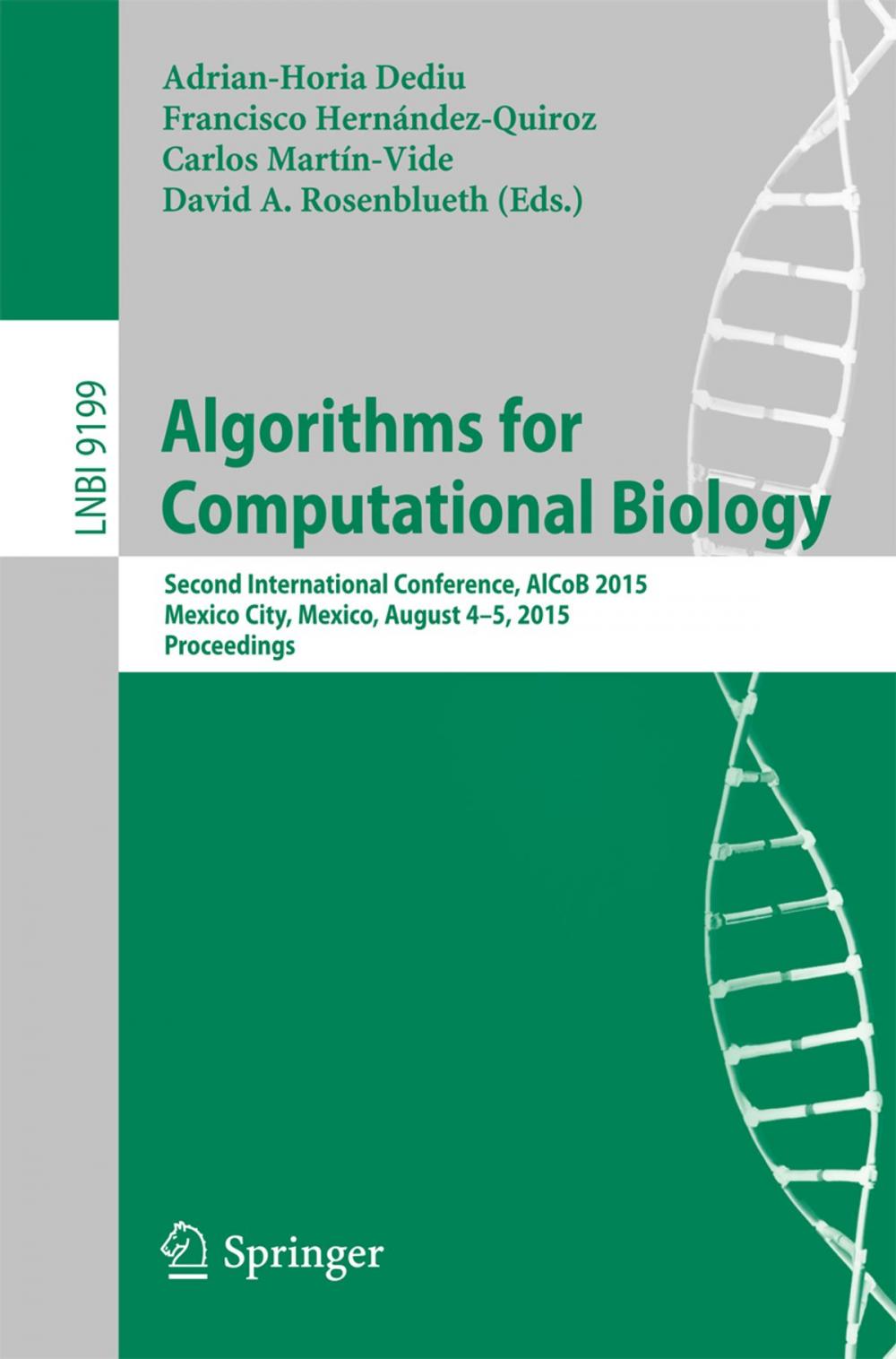 Big bigCover of Algorithms for Computational Biology