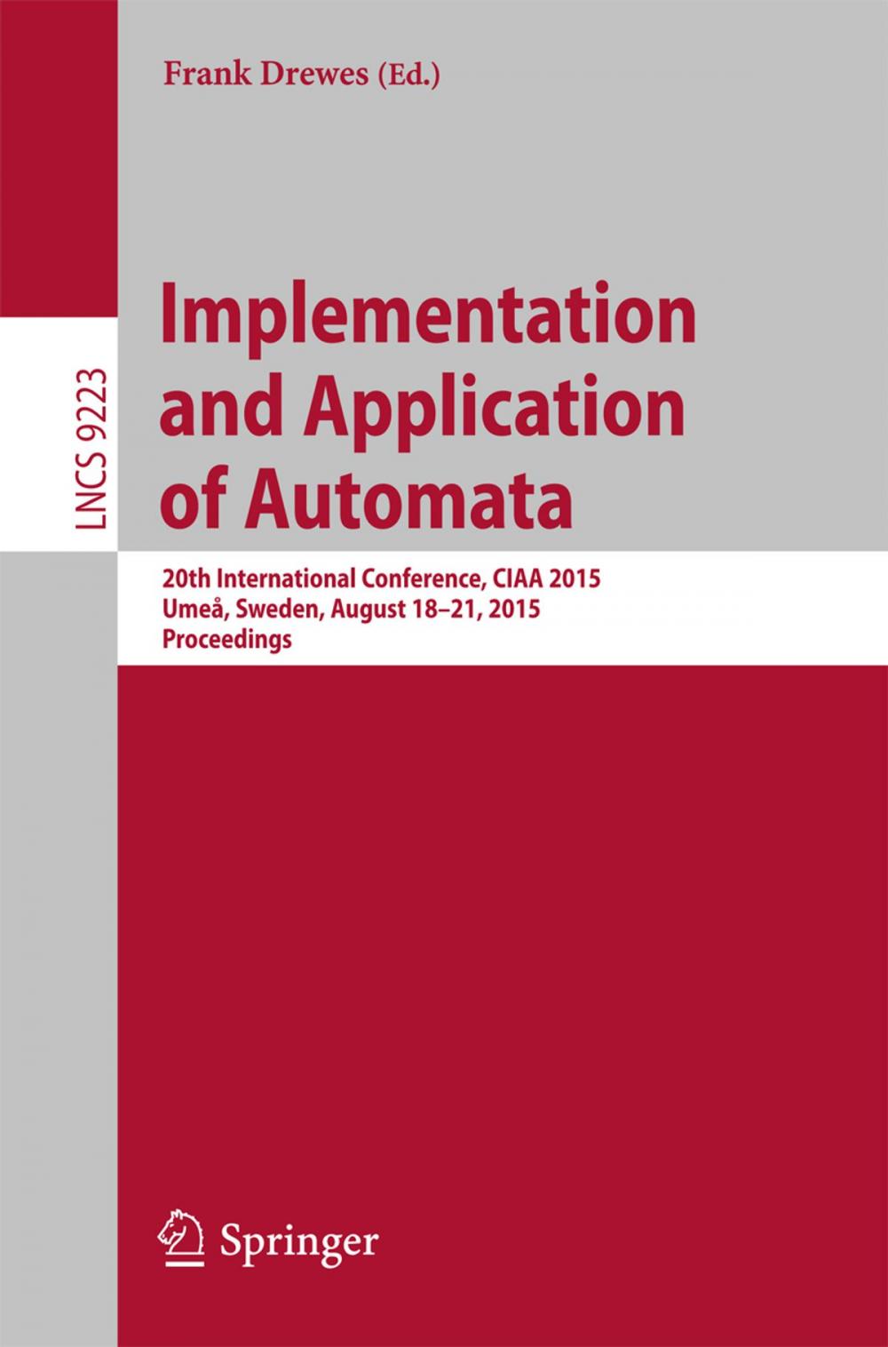 Big bigCover of Implementation and Application of Automata