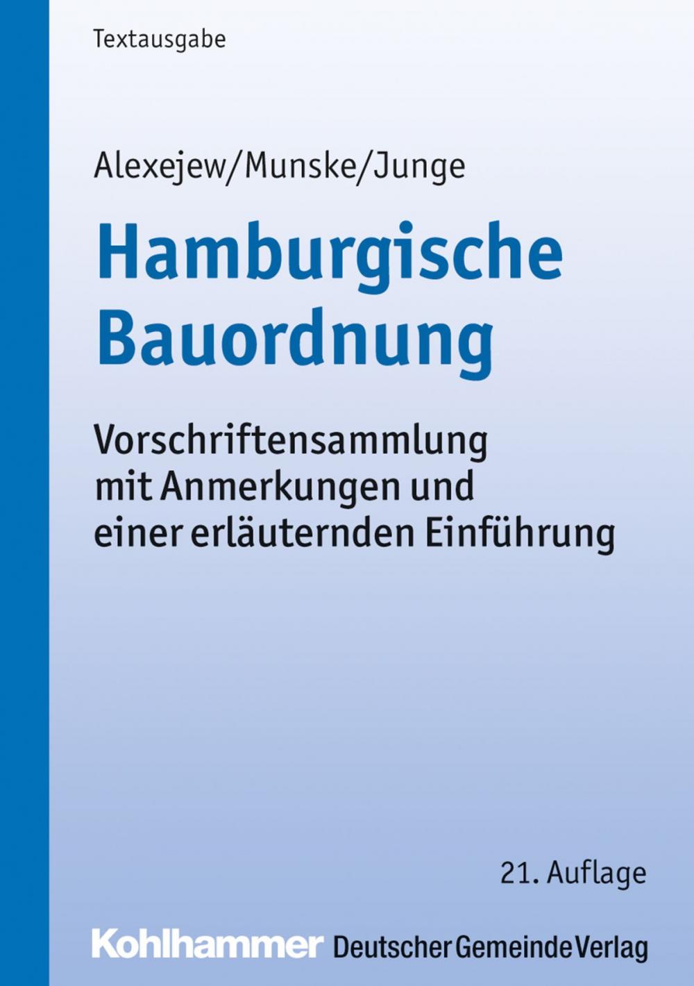 Big bigCover of Hamburgische Bauordnung