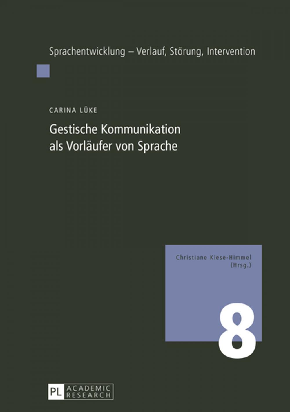 Big bigCover of Gestische Kommunikation als Vorlaeufer von Sprache