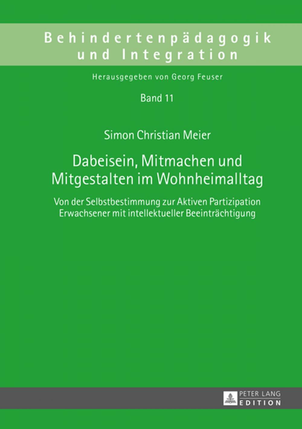 Big bigCover of Dabeisein, Mitmachen und Mitgestalten im Wohnheimalltag