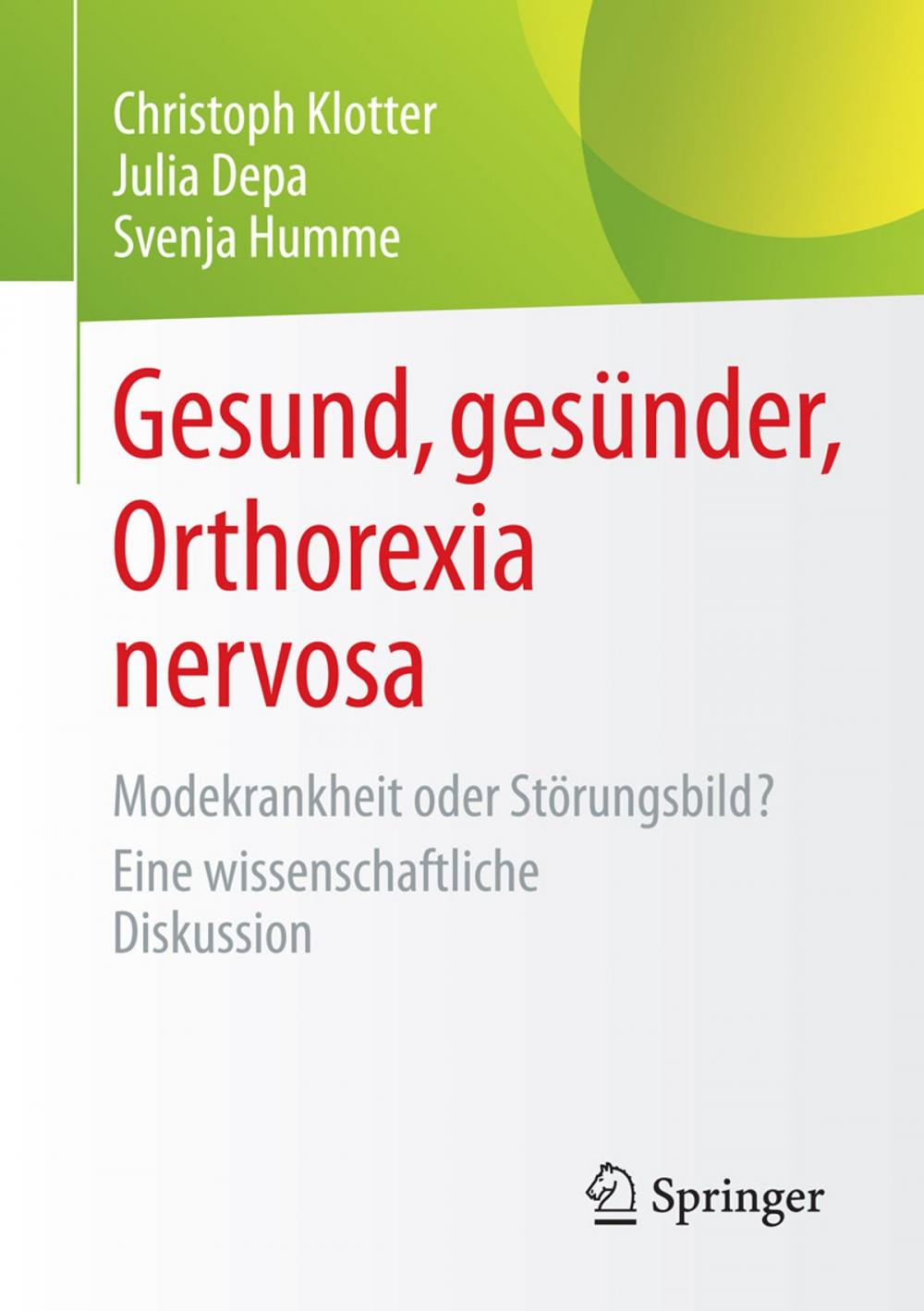 Big bigCover of Gesund, gesünder, Orthorexia nervosa