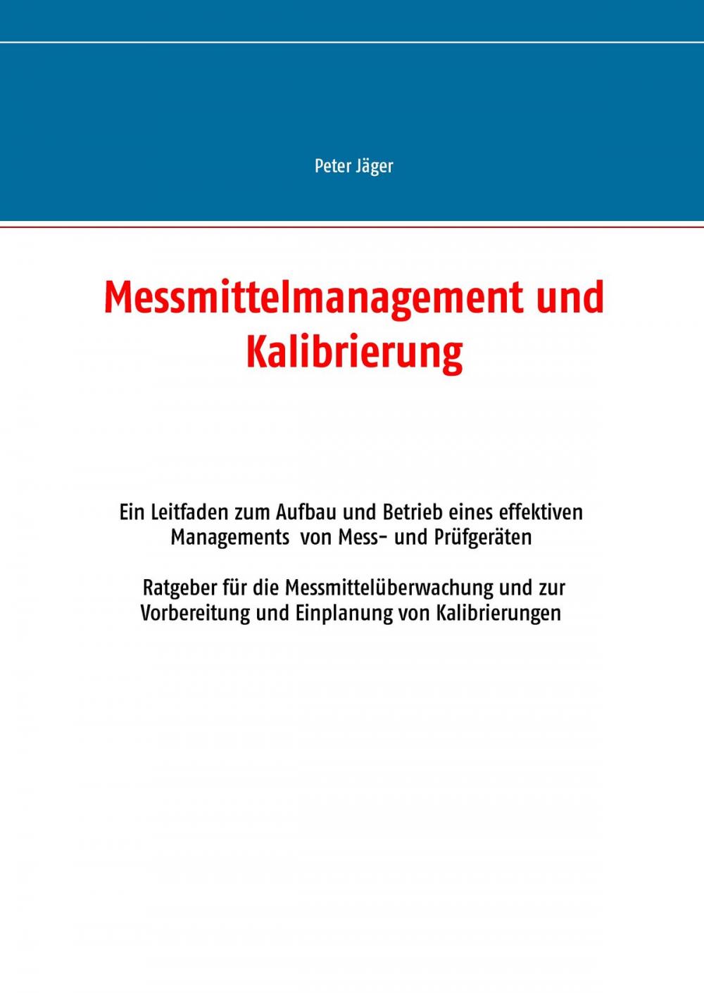 Big bigCover of Messmittelmanagement und Kalibrierung