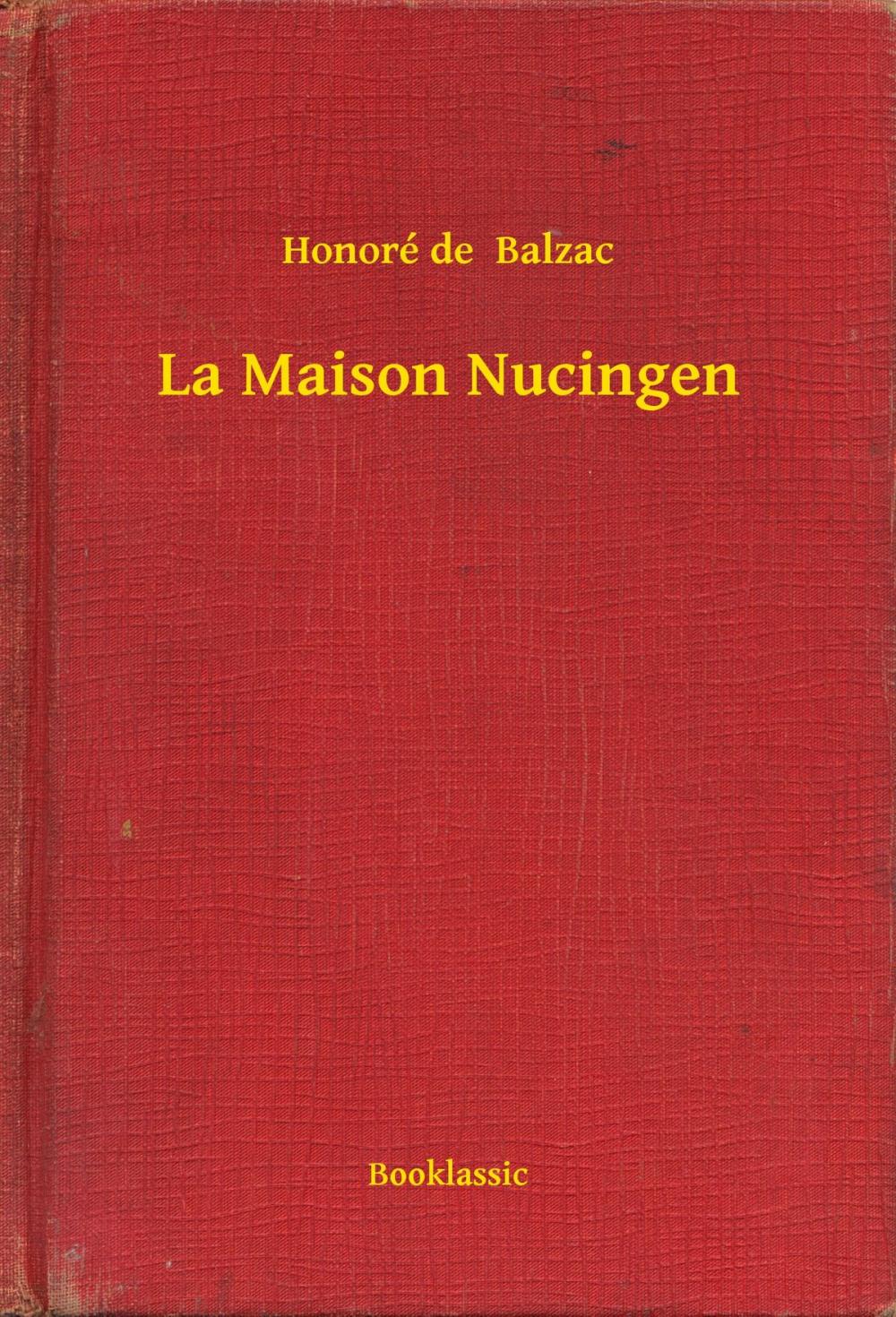 Big bigCover of La Maison Nucingen