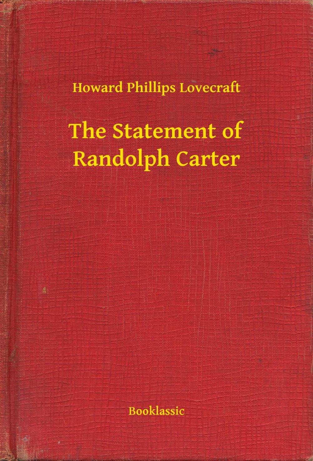 Big bigCover of The Statement of Randolph Carter