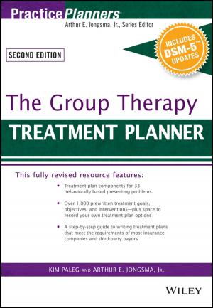 Book cover of The Group Therapy Treatment Planner, with DSM-5 Updates