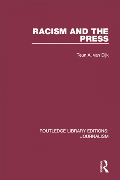 Cover of the book Racism and the Press by Teun A. van Dijk, Taylor and Francis