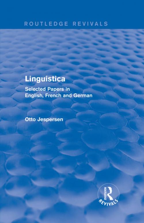 Cover of the book Linguistica by Otto Jespersen, Taylor and Francis