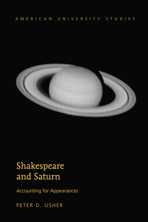 Cover of the book Shakespeare and Saturn by Peter D. Usher, Peter Lang