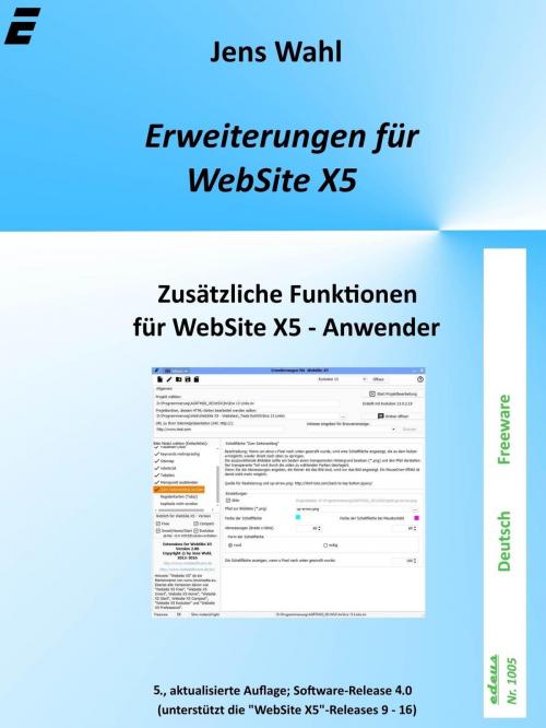 Cover of the book Erweiterungen für WebSite X5 by Jens Wahl, neobooks