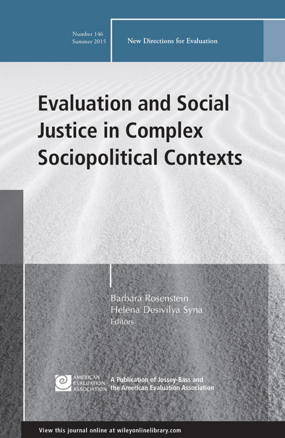 Big bigCover of Evaluation and Social Justice in Complex Sociopolitical Contexts