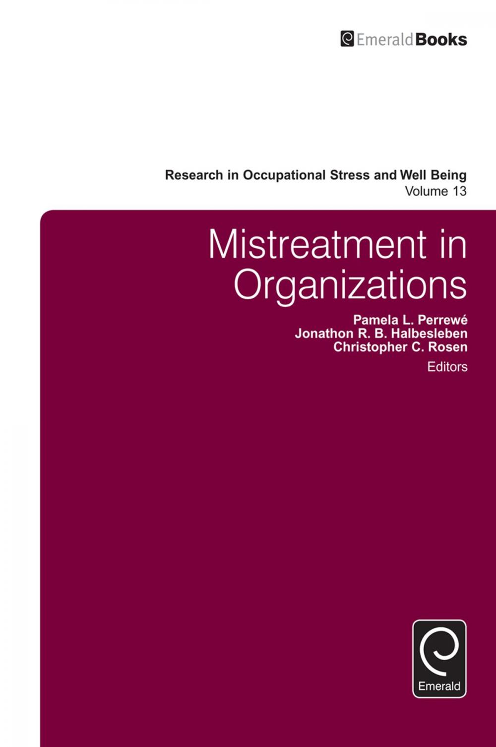 Big bigCover of Mistreatment in Organizations