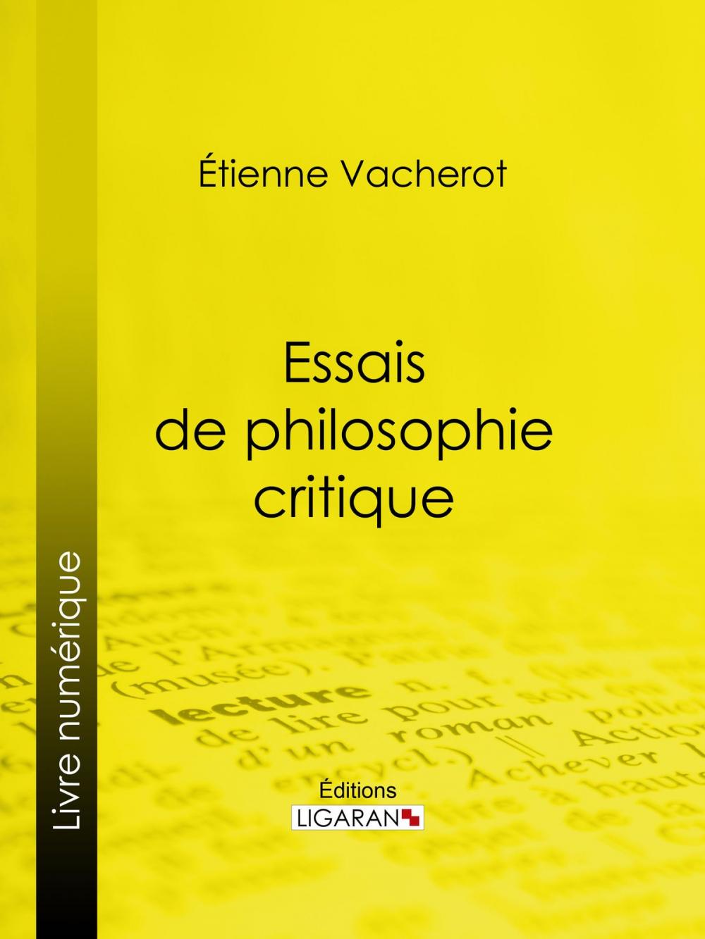 Big bigCover of Essais de philosophie critique