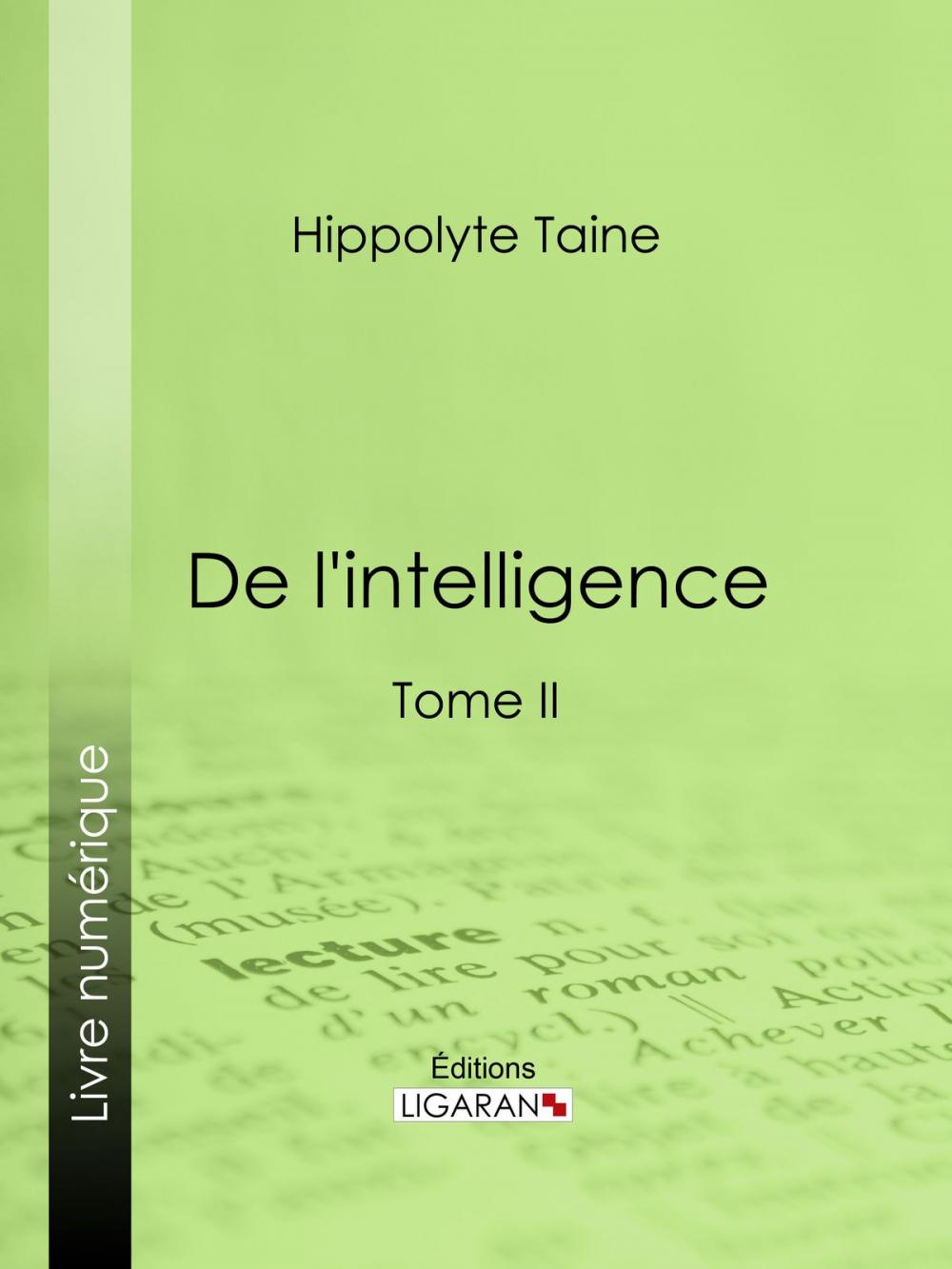 Big bigCover of De l'intelligence