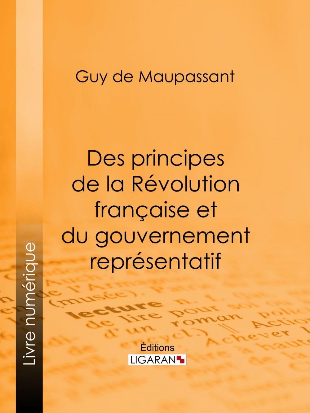 Big bigCover of Des principes de la Révolution Française et du gouvernement représentatif