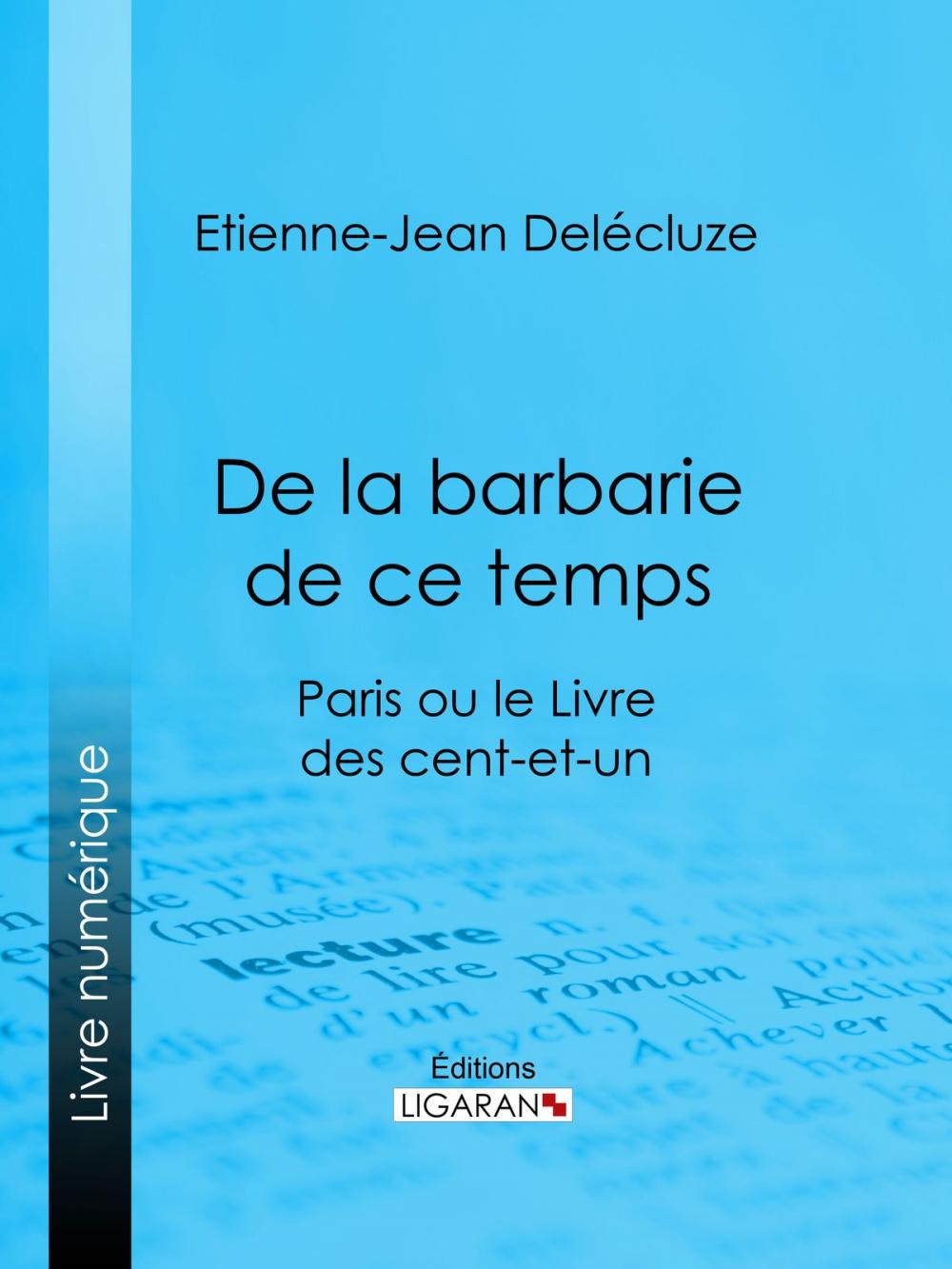 Big bigCover of De la barbarie de ce temps