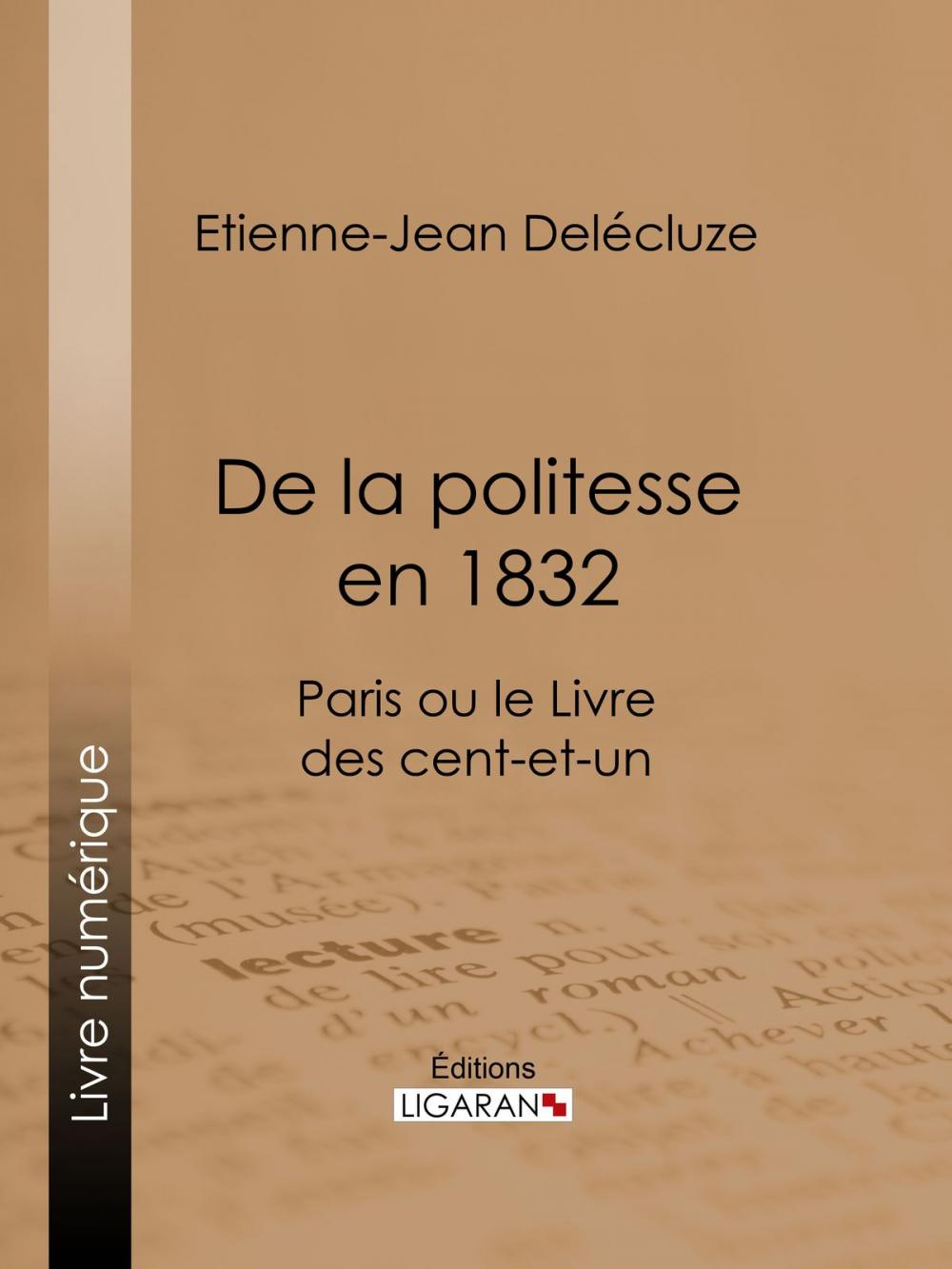 Big bigCover of De la politesse en 1832