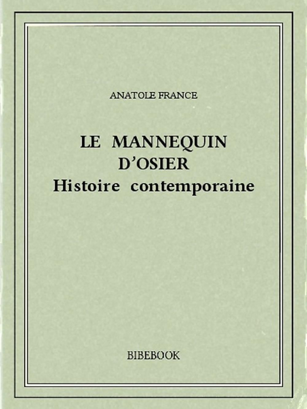 Big bigCover of Le mannequin d'osier