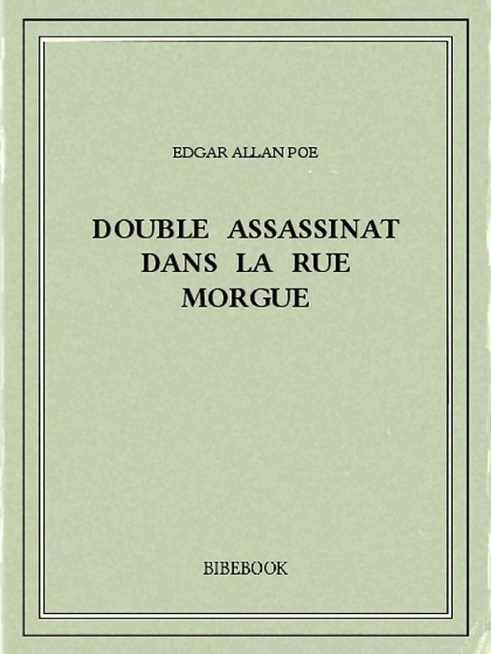 Big bigCover of Double assassinat dans la rue Morgue