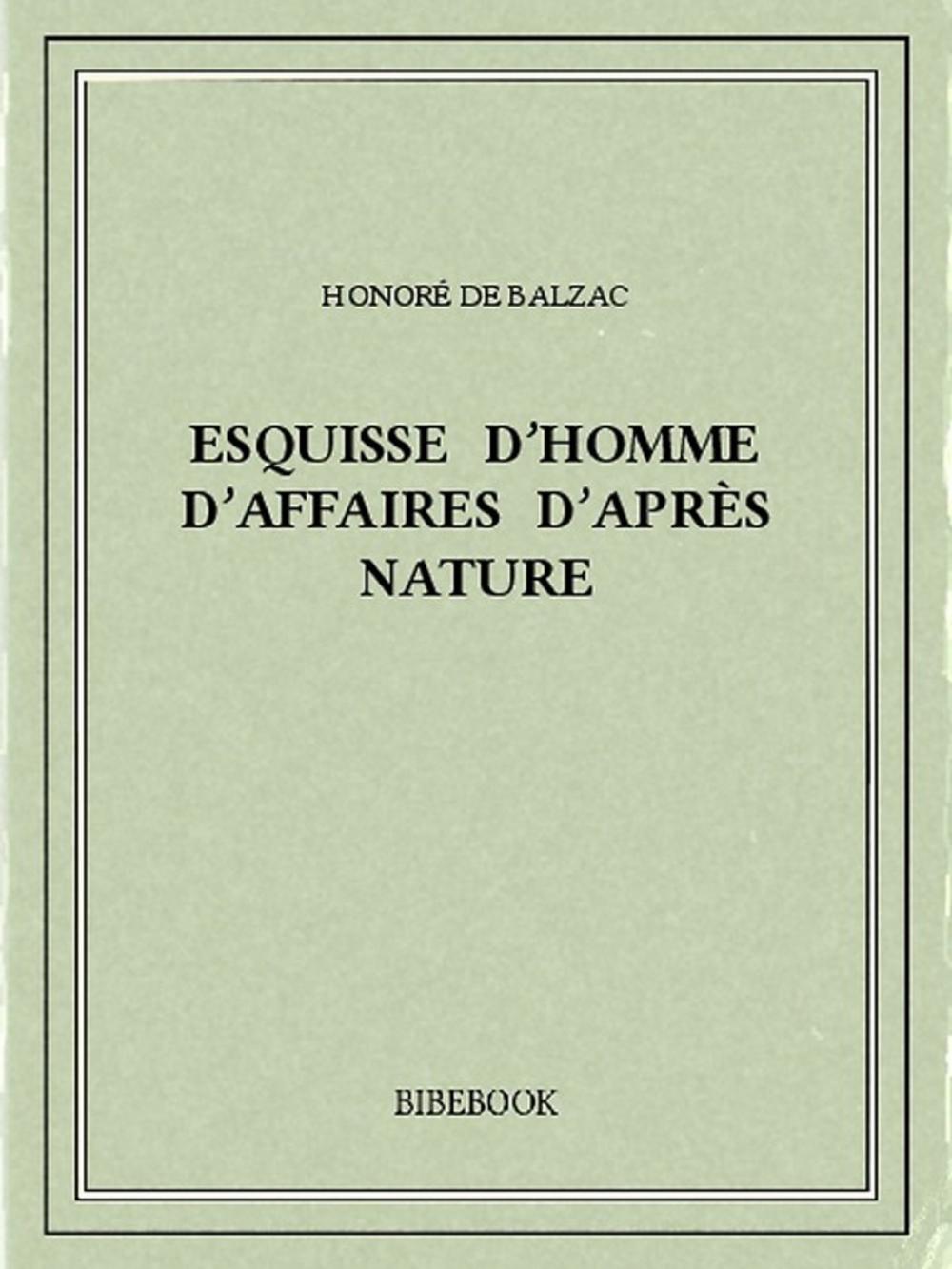 Big bigCover of Esquisse d'homme d'affaires d'après nature