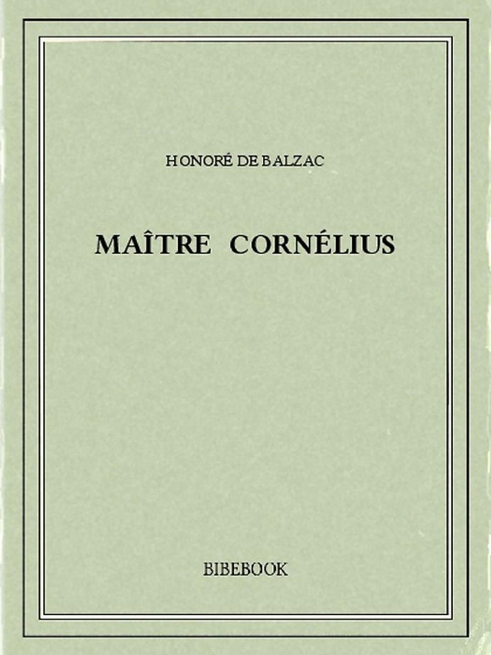 Big bigCover of Maître Cornélius