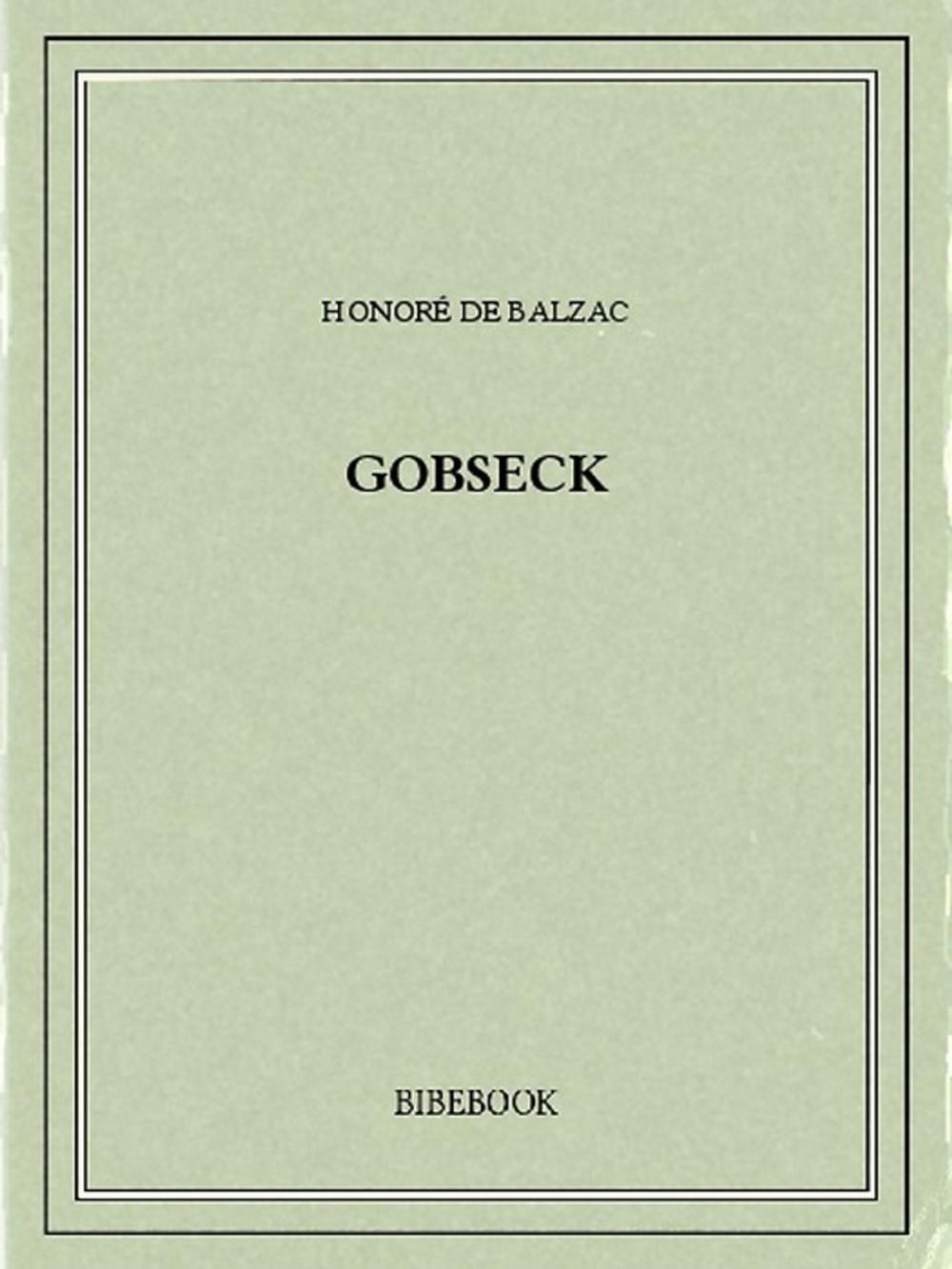 Big bigCover of Gobseck