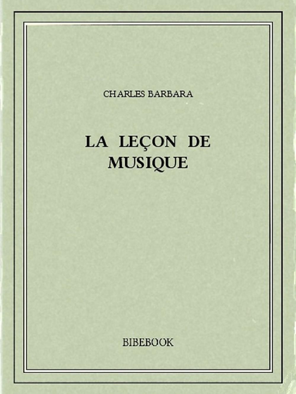 Big bigCover of La leçon de musique