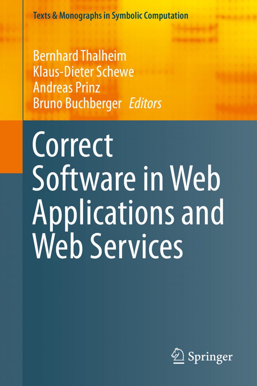 Big bigCover of Correct Software in Web Applications and Web Services