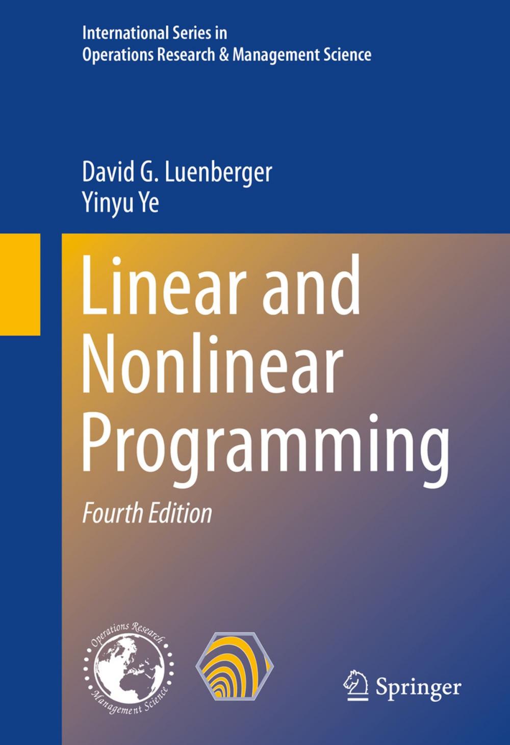 Big bigCover of Linear and Nonlinear Programming