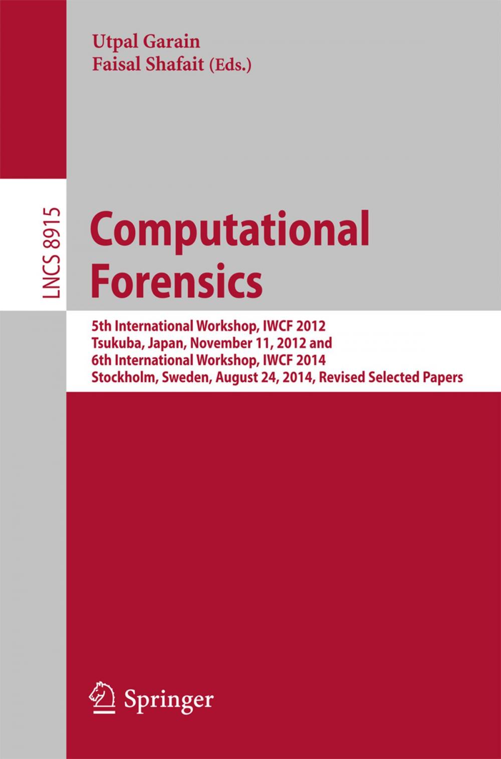 Big bigCover of Computational Forensics