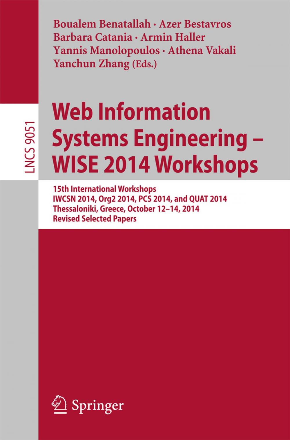 Big bigCover of Web Information Systems Engineering – WISE 2014 Workshops