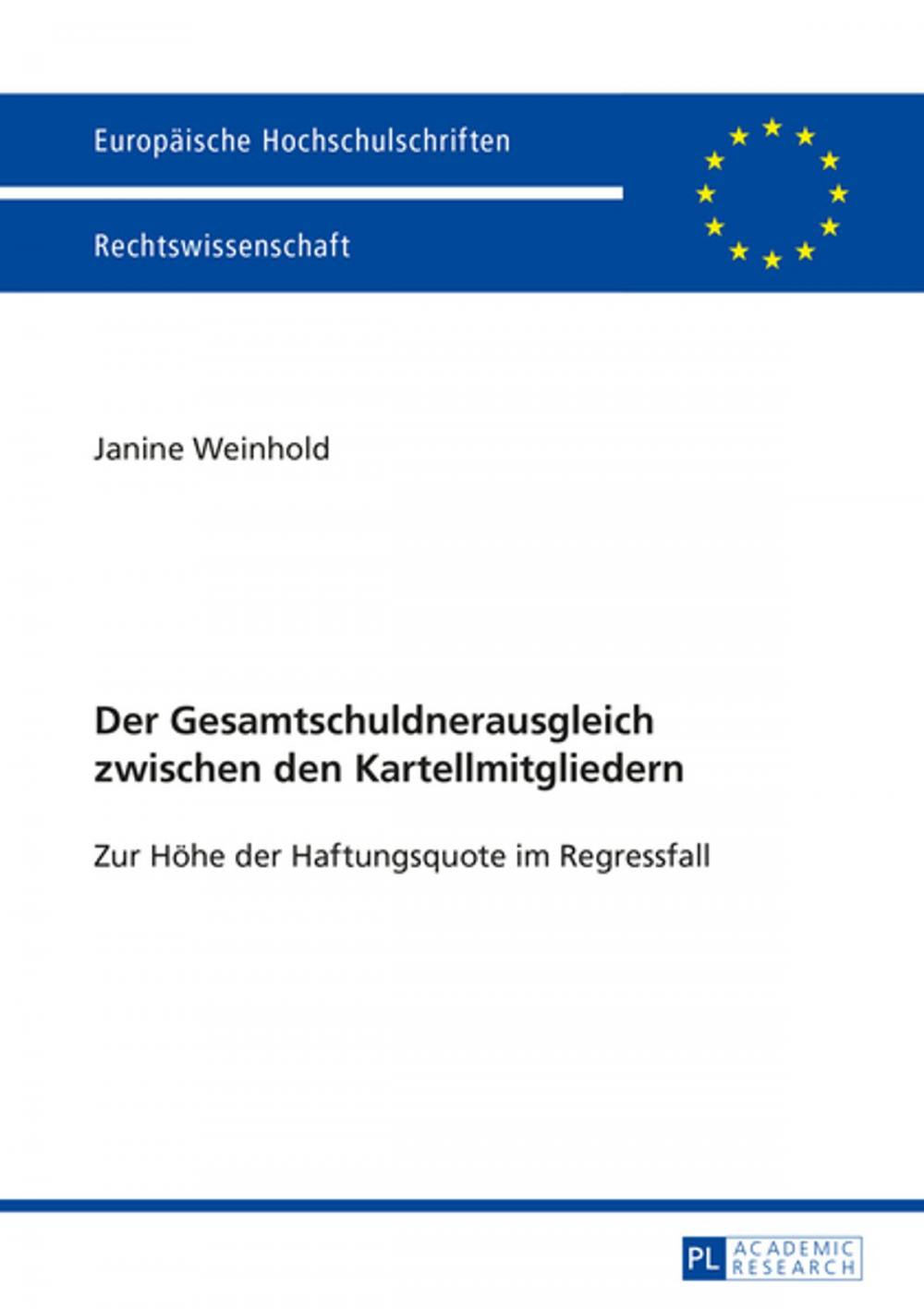 Big bigCover of Der Gesamtschuldnerausgleich zwischen den Kartellmitgliedern