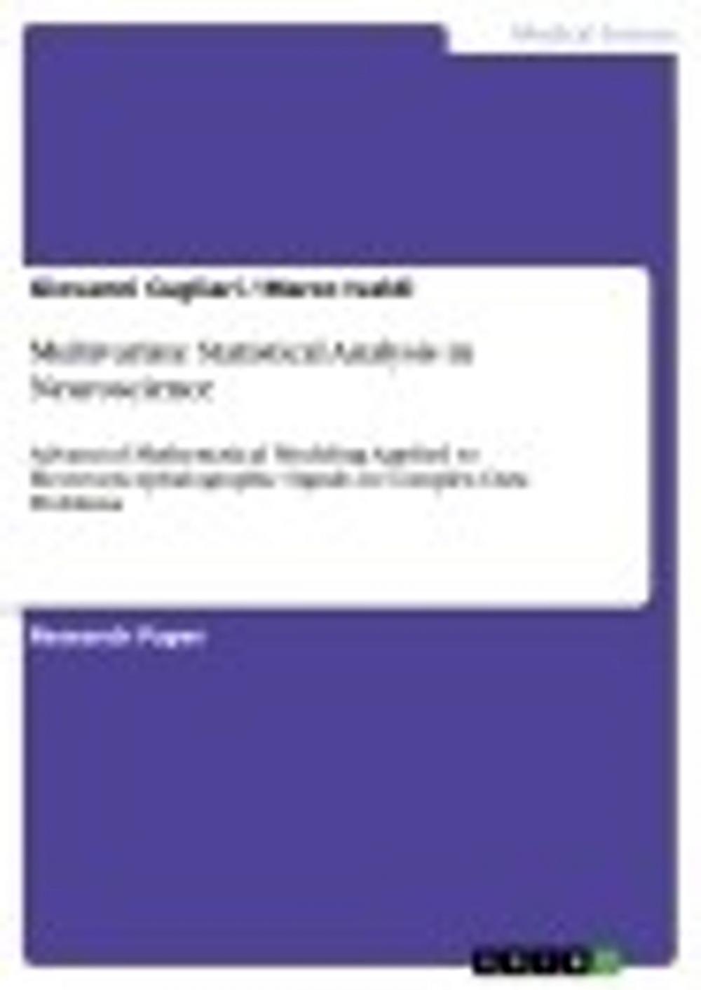 Big bigCover of Multivariate Statistical Analysis in Neuroscience