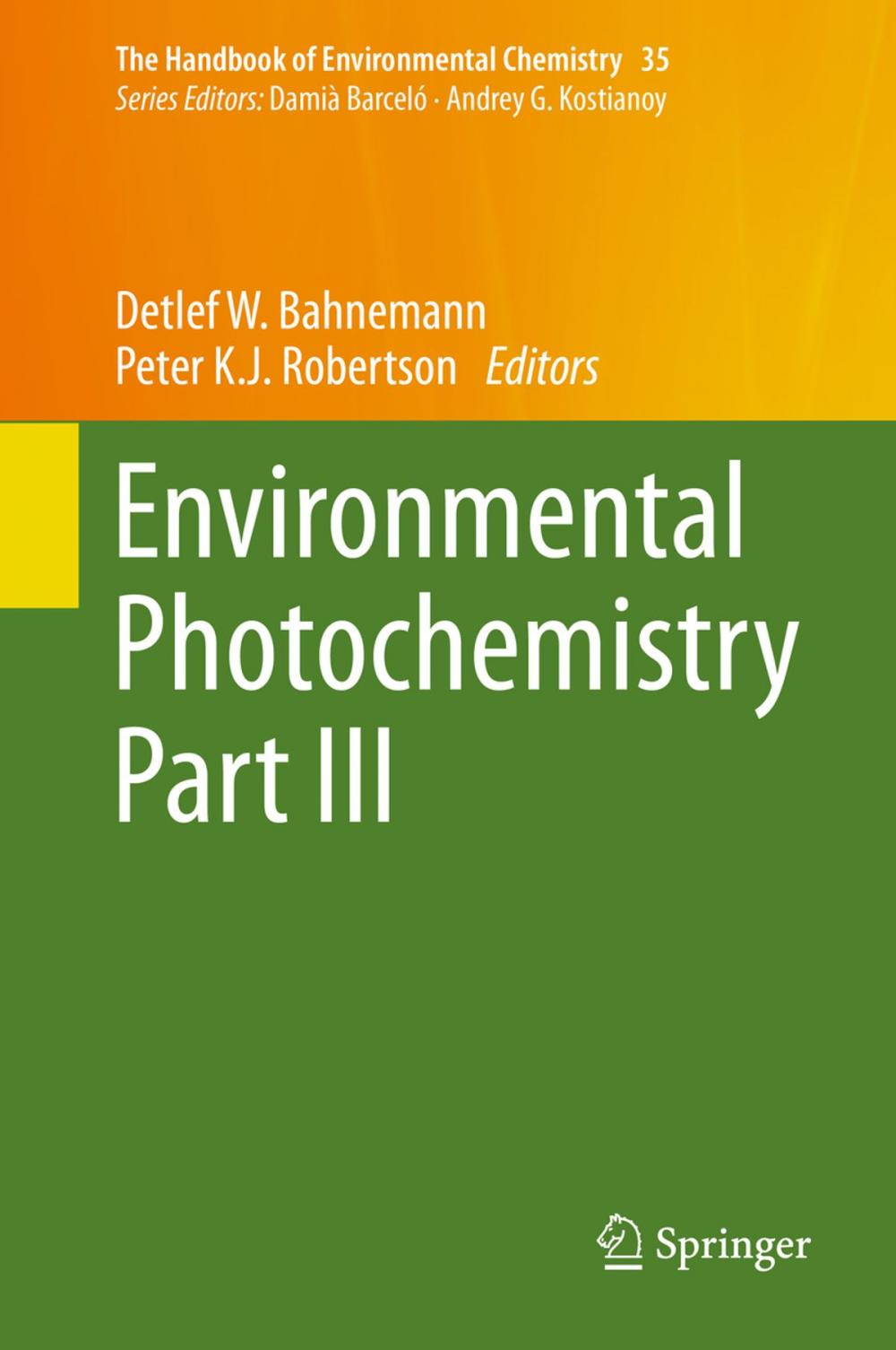 Big bigCover of Environmental Photochemistry Part III