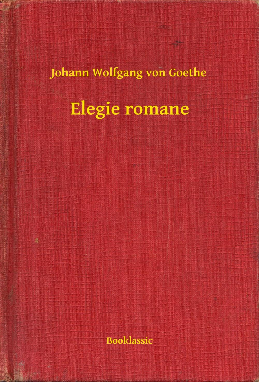 Big bigCover of Elegie romane