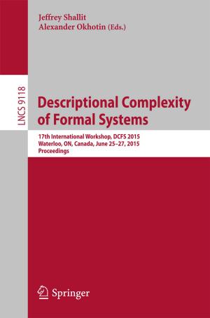 Cover of the book Descriptional Complexity of Formal Systems by Tatiana Tropina, Cormac Callanan