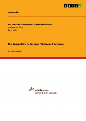 Cover of the book Die Sparpolitik in Europa. Fakten und Befunde by Stefan Hansen