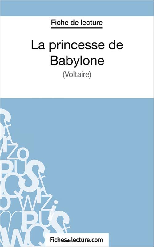 Cover of the book La princesse de Babylone by Vanessa Grosjean, fichesdelecture.com, FichesDeLecture.com