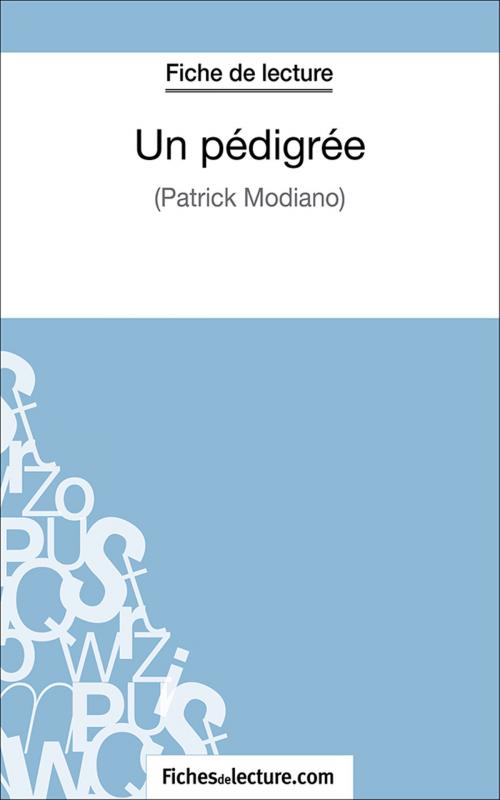 Cover of the book Un pédigrée by Pluton - Mentor - Marielle, fichesdelecture.com, FichesDeLecture.com