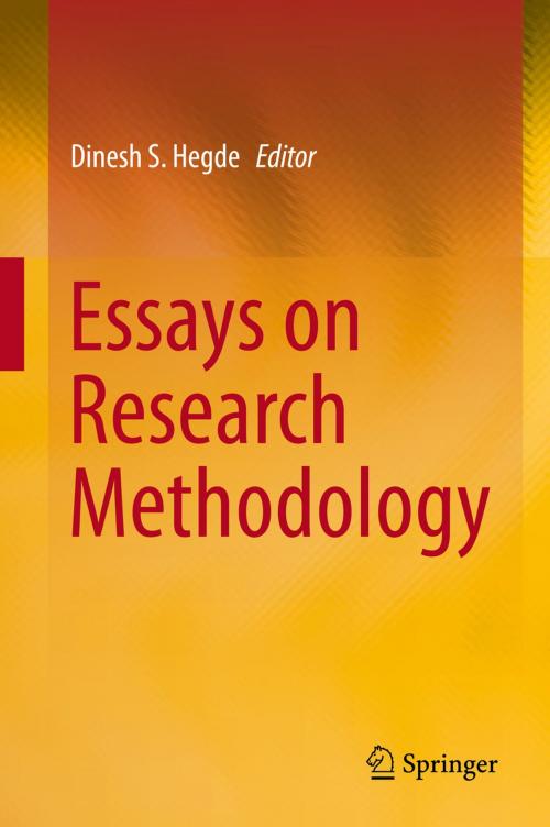 Cover of the book Essays on Research Methodology by , Springer India