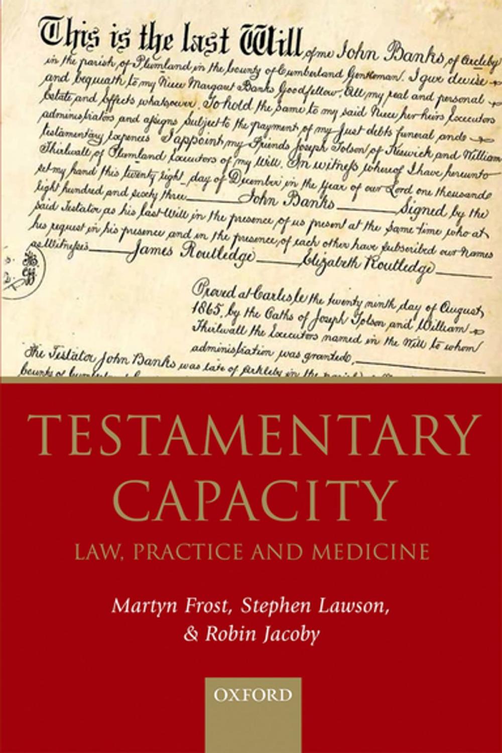 Big bigCover of Testamentary Capacity