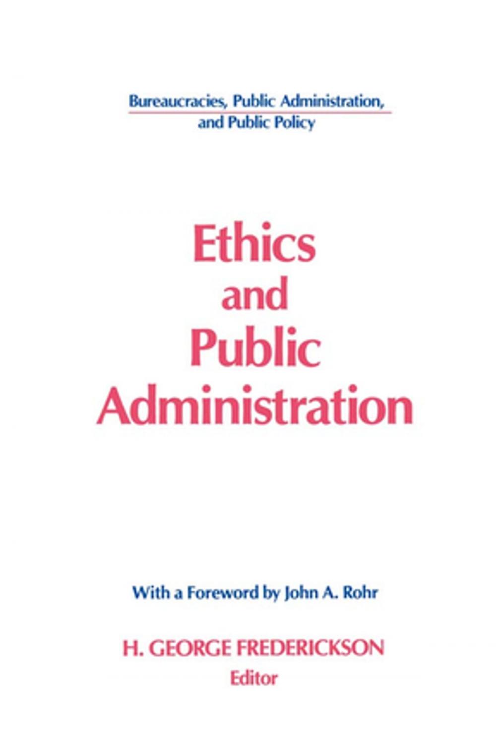 Big bigCover of Ethics and Public Administration