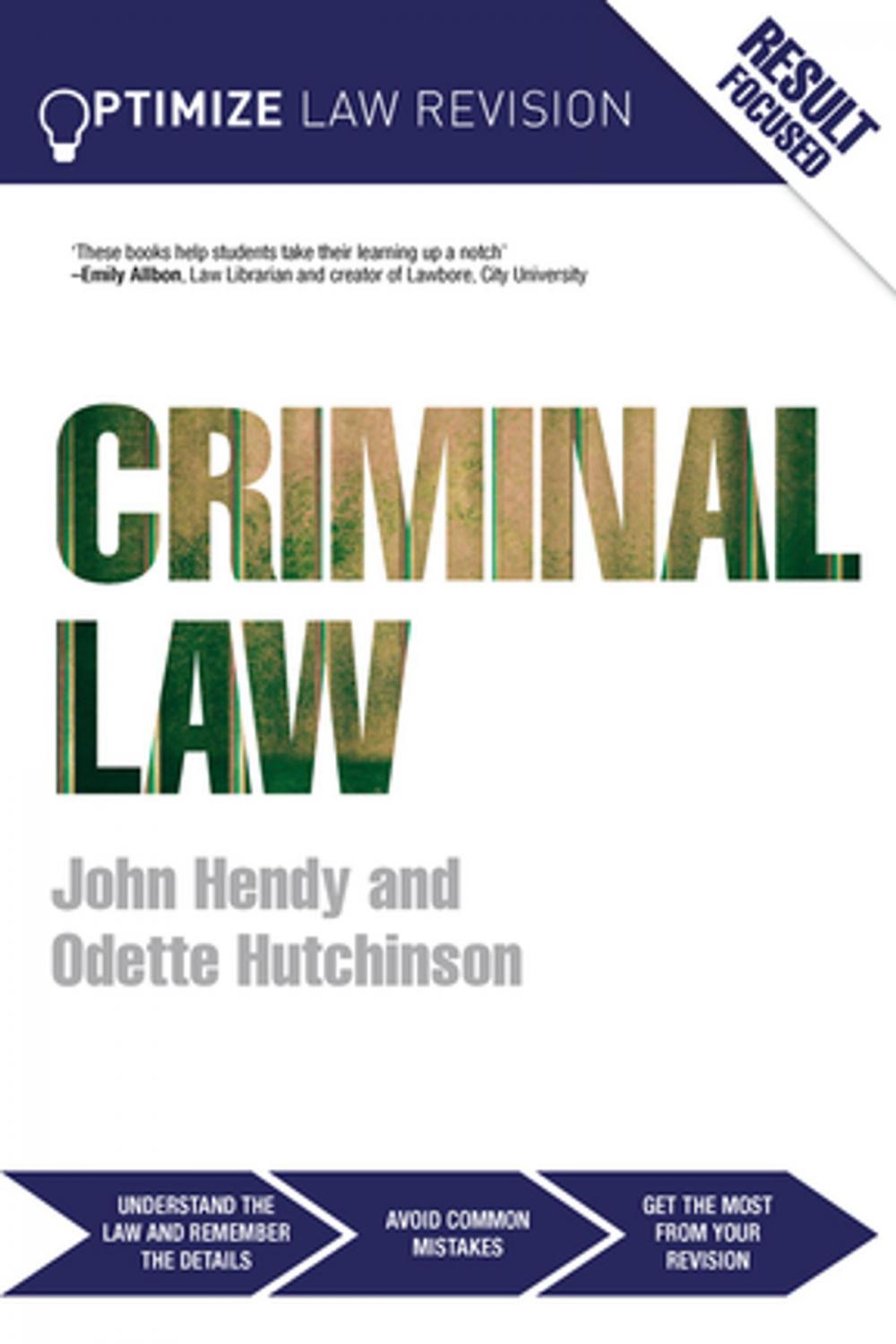 Big bigCover of Optimize Criminal Law