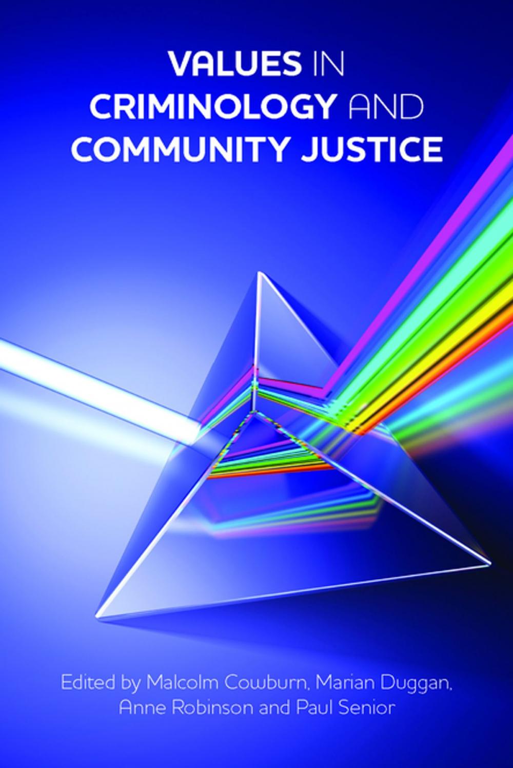 Big bigCover of Values in criminology and community justice