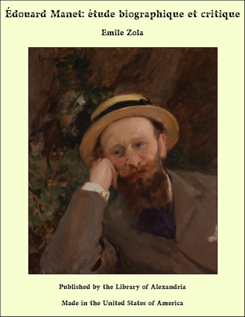 Big bigCover of Édouard Manet: étude biographique et critique