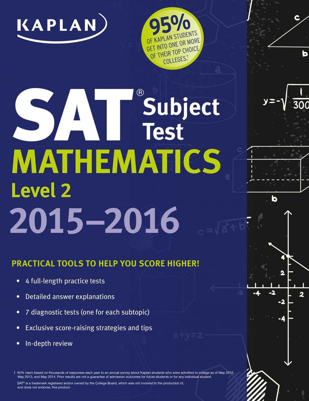 Big bigCover of Kaplan SAT Subject Test Mathematics Level 2 2015-2016