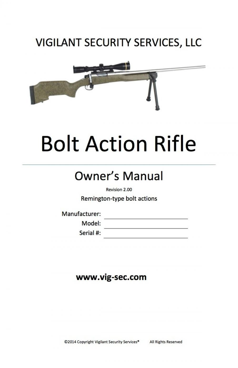 Big bigCover of Bolt Action Rifle Owner's Manual